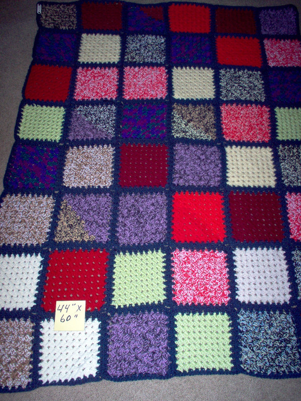 New, handcrafted/crochet afghan, 44" x 60"  #31