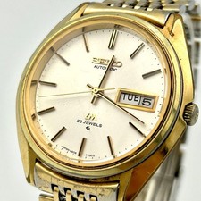 Seiko Lord Matic 5606-7190 Automatic 25 Jewels Day-Date White Dial Men's Japan