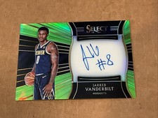 2018 Select Rookie Signature Neon Green Prizm 57/99 Jarred Vanderbilt Auto Laker