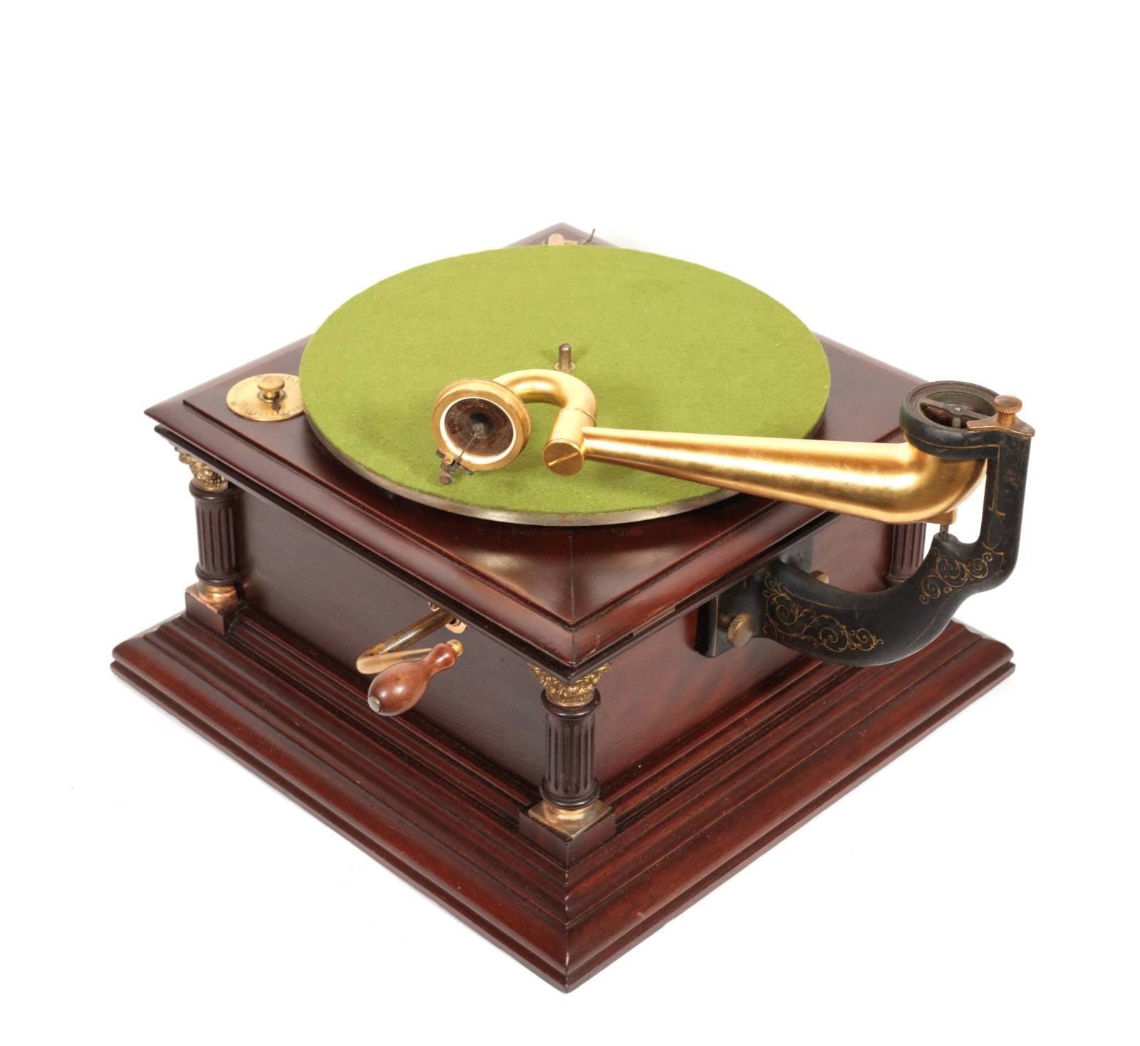 1906 Victor VI Phonograph w/Original Victor Spear Tip Wood Horn * Exceptional