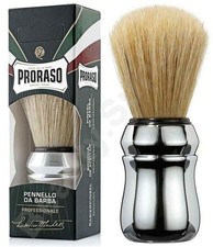 PRORASO Shaving Brush with Natural Boar Bristles, Lightweight Handle,knot 28mm