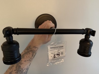Innovations Lighting 208-BK Two Light Matte Black Bath Vanity Light Fixture