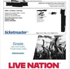 2 Biglietti PARTERRE KORN MILANO UNIPOL FORUM 2026