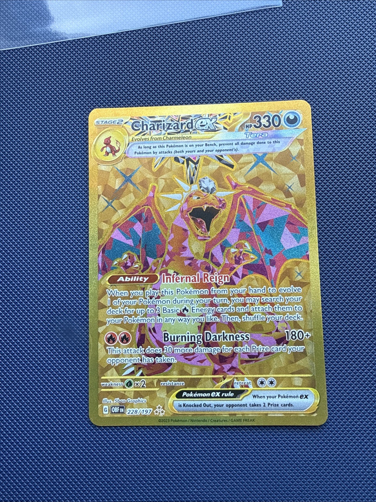 Charizard EX 228/197 SV3 Obsidian Flames Gold Hyper Rare