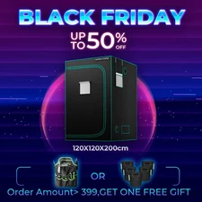 MARS HYDRO 48''×48''×80'' Grow Tent Reflective Mylar Non Toxic Indoor Box Room