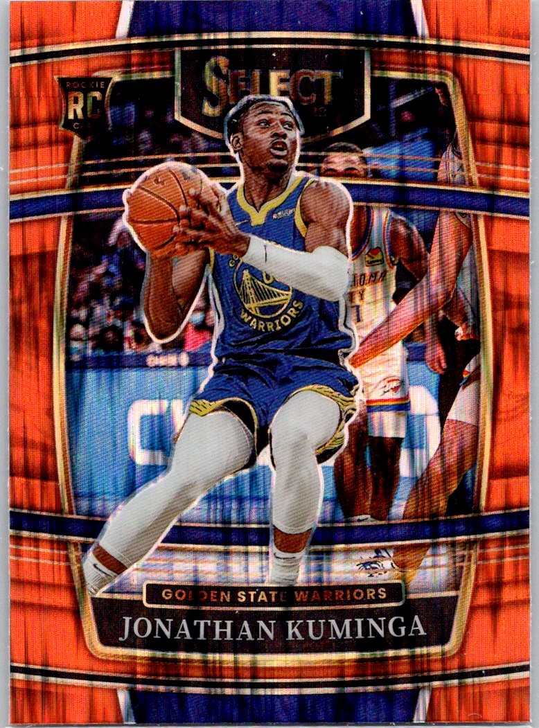 2021-22 Panini Select Orange Flash Prizms #28 Jonathan Kuminga RC Warriors