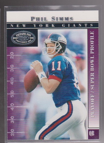 Phil Simms #89 — 2000 Panini Donruss Preferred football card