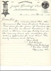 1886 GRAND ARMY REPUBLIC- ILLINOIS- LETTER RE: GRAVESTONES FOR DECEASED SOLDIERS
