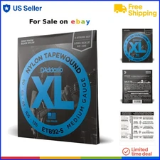 Bass Guitar Strings Nylon Tapewound 5-String Medium Long Scale Vintage Tone