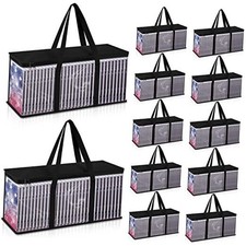 Pack DVD Storage Bags Clear PVC Media Holder Case for 24
