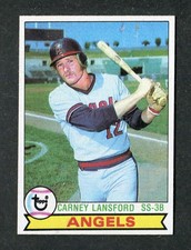 Carney Lansford California Angels Rookie 1979 Topps MLB Baseball Card #212 RC. rookie card picture