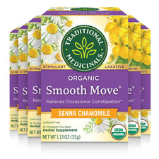 Organic Smooth Move Tea with Chamomile Senna - 96 Caffeine-Free Bags
