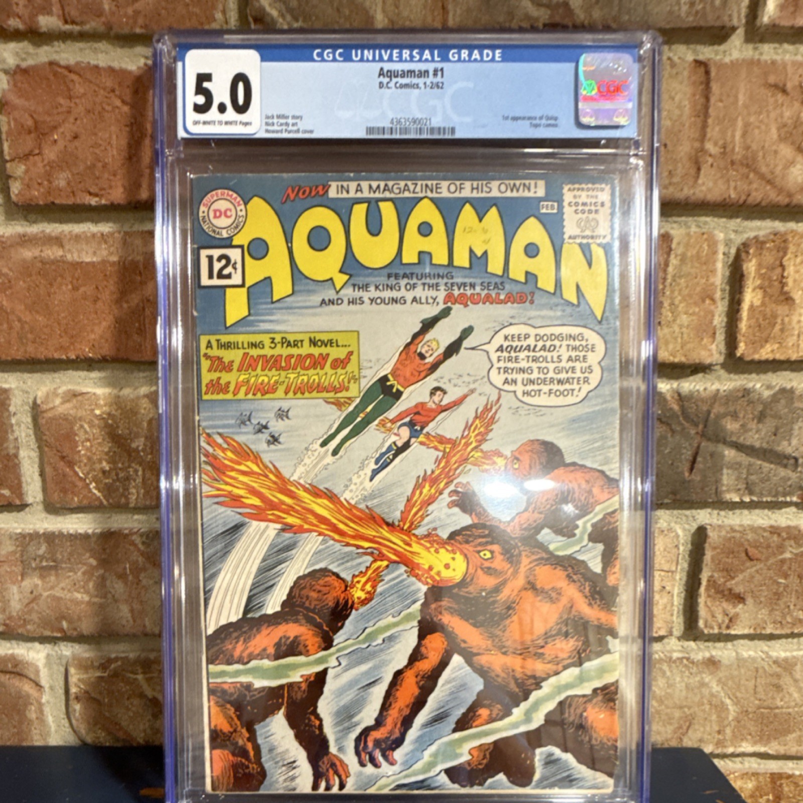 DC Comics Aquaman #1 CGC 5.0 Silver Age Key Issue First Appearance Quisp 1962