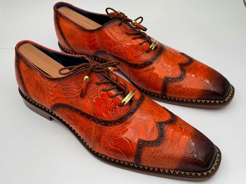 BELVEDERE FUSION SB STRUZZO scarpe classiche uomo 13 oxford punta cappuccio doppia brogue - Foto 4 di 14
