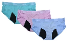Period Pants 3 pack Knickers Leakproof Menstrual Underwear Size 8-16 S-XL