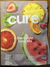 Plant-Based Electrolyte Drink Mix No Added Sugar Tropical Variety 8 Pack Sealed