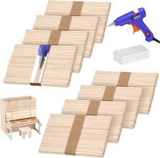 400PCS Wooden Craft Sticks Kits, 6 inch Natural Wood Popsicle Sticks with Hot 0.07 per gallon