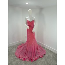 Jovani 04831A Fuchsia Sequin Mermaid Gown Sweetheart Low Back Formal Dress 4