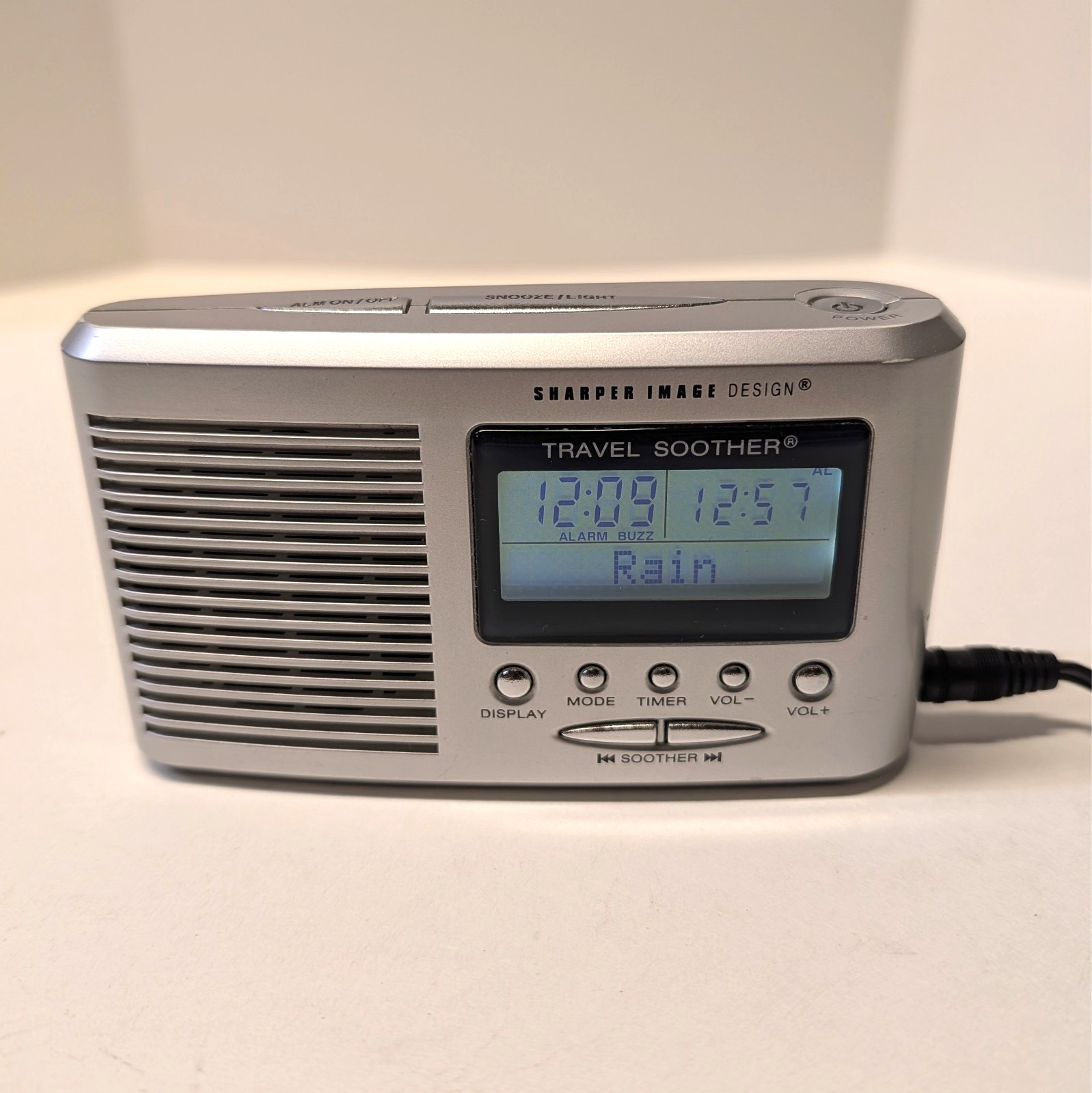 Sharper Image Travel Soother 20 S1601 White Noise Alarm Clock Tested/Works