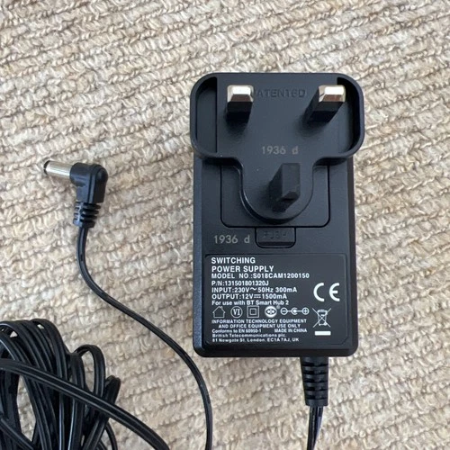Power Supply For BT Smart Hub 2. - 12V, 1.5A, power adapter with a UK plug