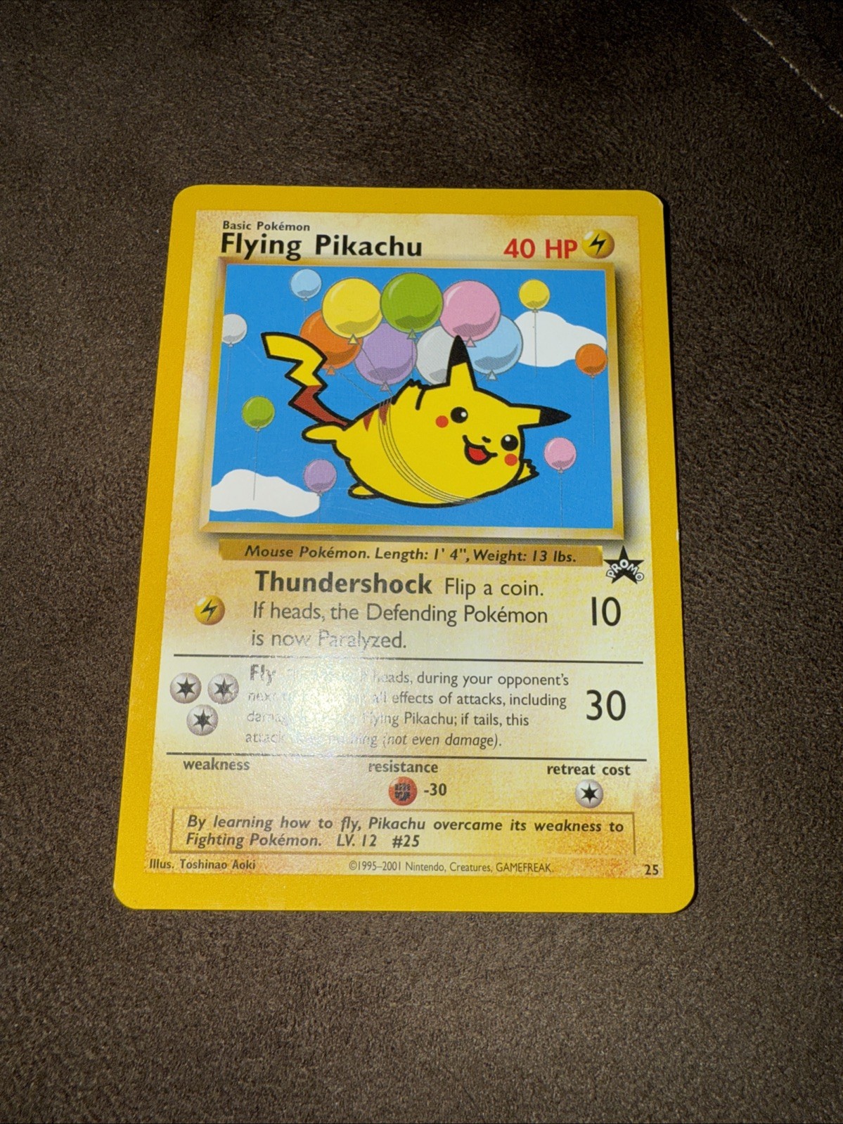 Flying Pikachu 25 WOTC Black Star Promo Pokemon TCG