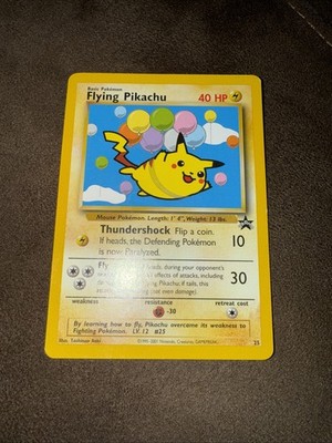 Flying Pikachu 25 WOTC Black Star Promo Pokemon TCG