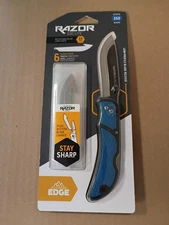 Outdoor Edge RazorLite 3.5" EDC Blue Replaceable Blade Knife NEW!