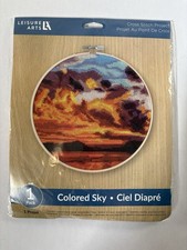 Leisure Arts Cross stitch Kit Colored Sky Sunset NEW - Beautiful