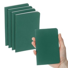 4 Pack A6 Notebook, A6 Journal Mini Notebook Pocket Kraft,Cyan Green