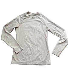 FIGS Salta Underscrub Women Medium Beige Seamless Long Sleeve Base Layer Top