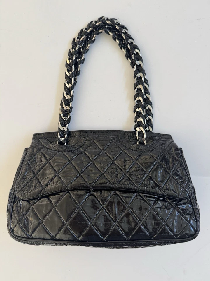 Chanel Patent Quilted Day Go Flap Bag Black - Image 2 of 4