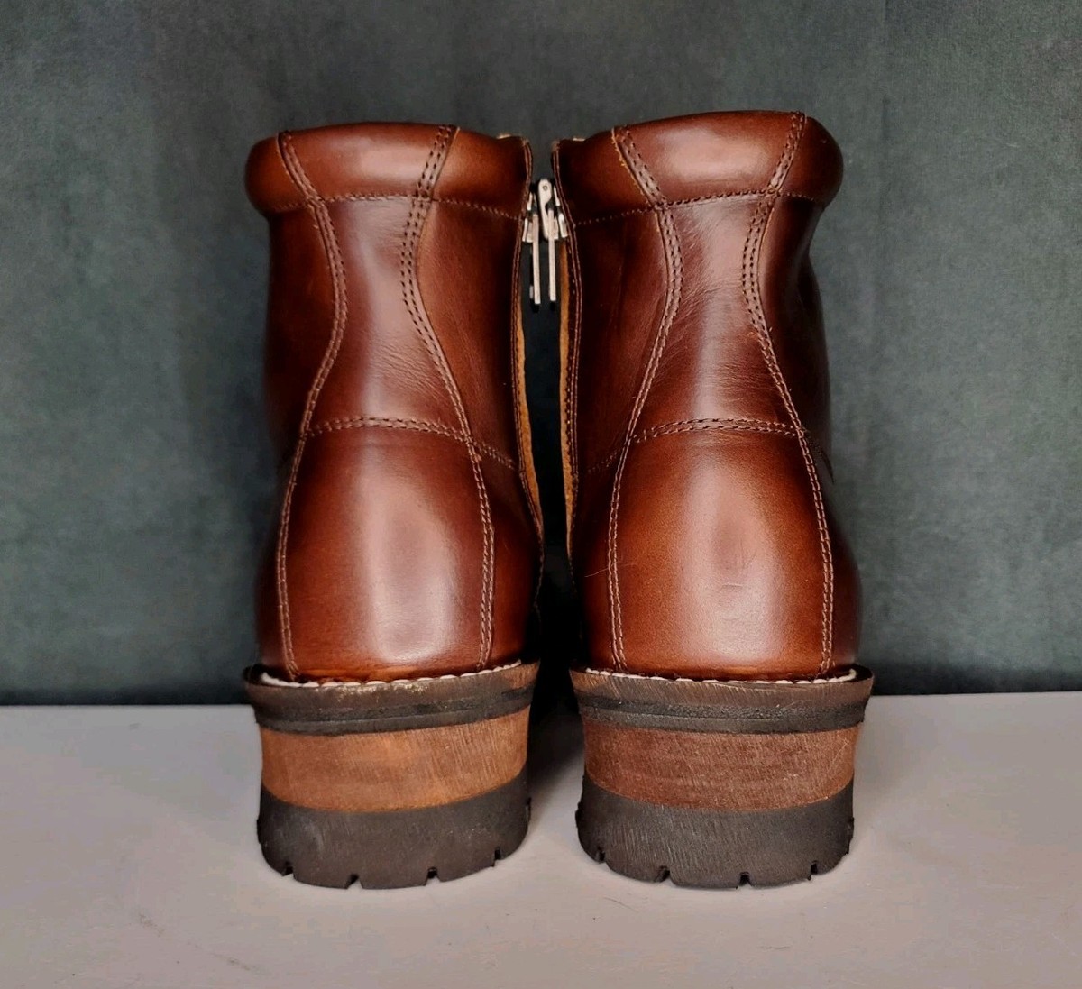 SLOW WEAR LION【26】レースアップブーツ 本革 レザー ブラウン Slow Wear Lion Handmade in Japan Ultra High End Zip/Lace Up