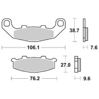 Set BeläGe Bremse SBS 615HF Kawasaki 250 ZXR 89/95