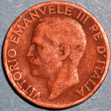 1925 Italia 10 Centesimi Vittorio Emanuele III KM# 60