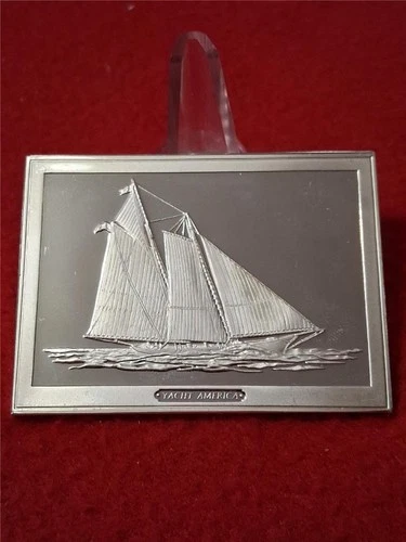SHIPS' AHOY Yacht America 3.125 Troy Oz Sterling Silver Proof             #T0856