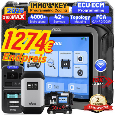 XTOOL X100MAX Profi OBD2 Diagnosegerät Scanner Key IMMO Programming Alle System
