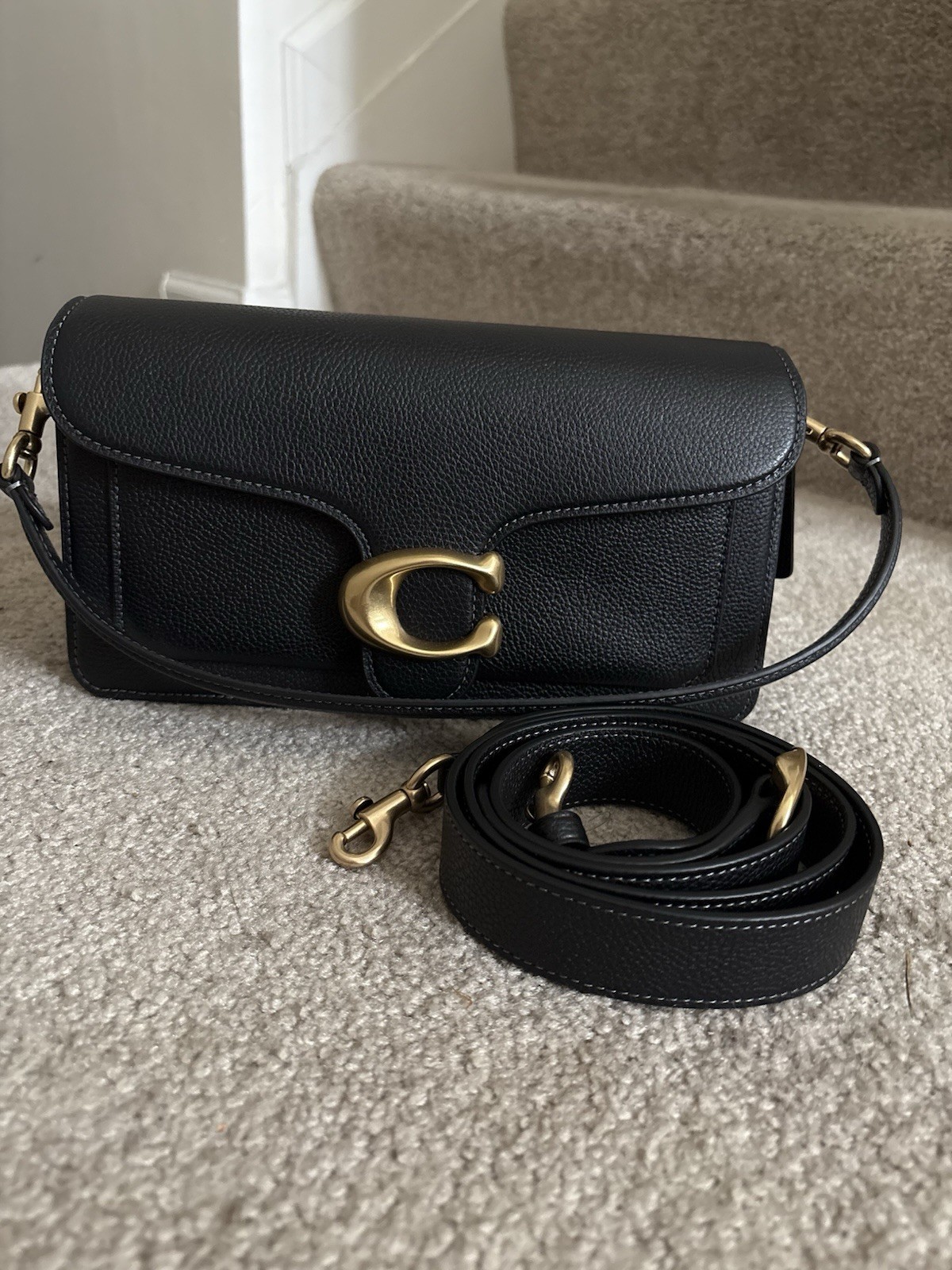 Coach Tabby 26 Crossbody/ Shoulder Bag Black Leather New Bag Coach