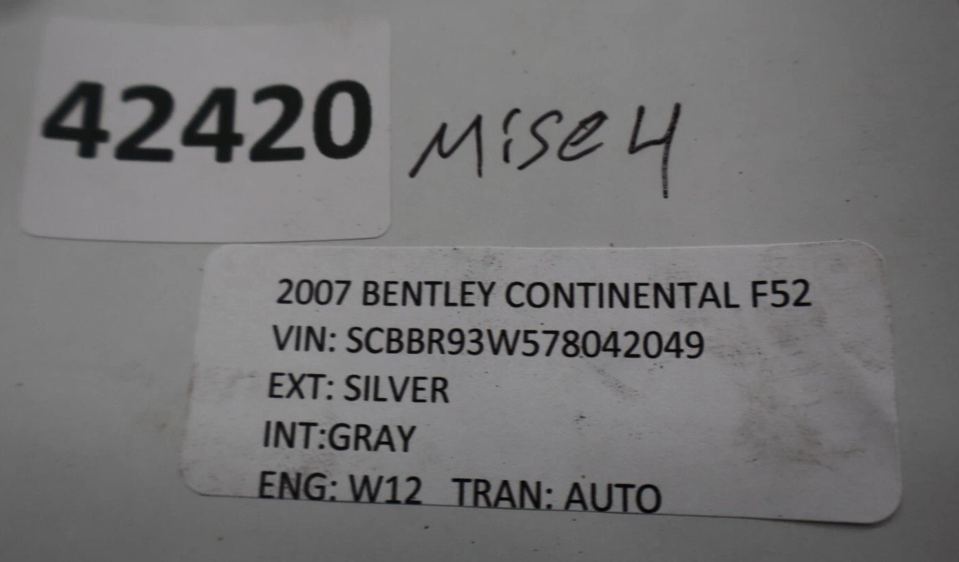 03-12 Bentley Continental Front Right Side Spindle Knuckle Bearing Disc Oem
