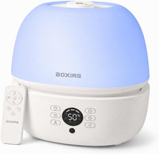 3L Humidifier, Humidistat, Auto Mode, Remote, 7-Color Night Light