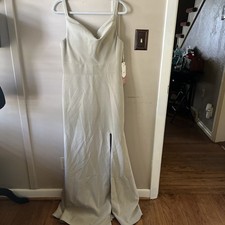 Stacees Formal Gown New Dusty Sage Size 12 Flowy Long Well Made