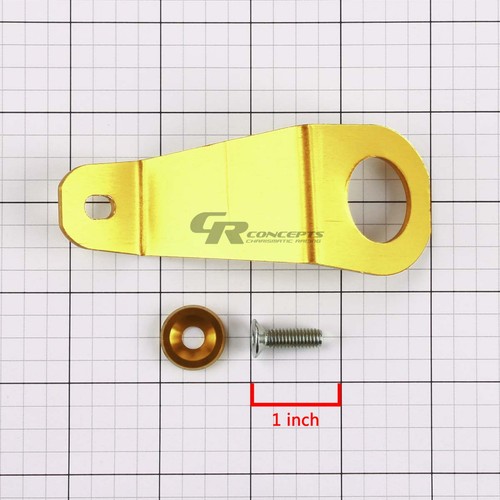 GOLD CNC BILLET ALUMINUM RADIATOR BRACKET+BUMPER MOUNTING WASHER FOR EG EH CIVIC - Imagen 4 de 6
