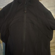 Lululemon Jacket Womens S Black Full Zip Thumbholes Zipped Pockets Luon