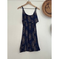 Blue Patterned Shift Dress 