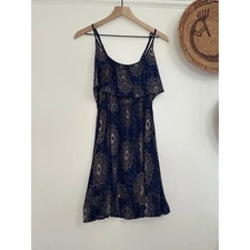 Blue Patterned Shift Dress 