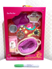 BNIB Our Generation kitten CAT pet vet accessory SET for OG doll NEW