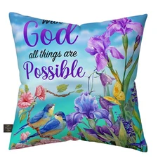 Briarwood Lane With God Indoor/Outdoor Pillow
