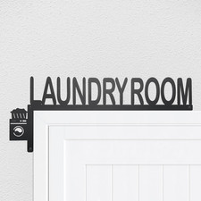 Durable Laundry Room Sign - 14x5.7 Inches, Stylish Door Frame Decor