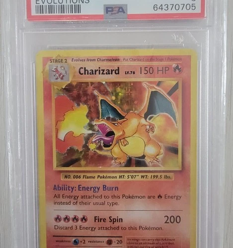 2016 Pokemon XY Evolutions Charizard Holo #11 PSA 8 NM-MT