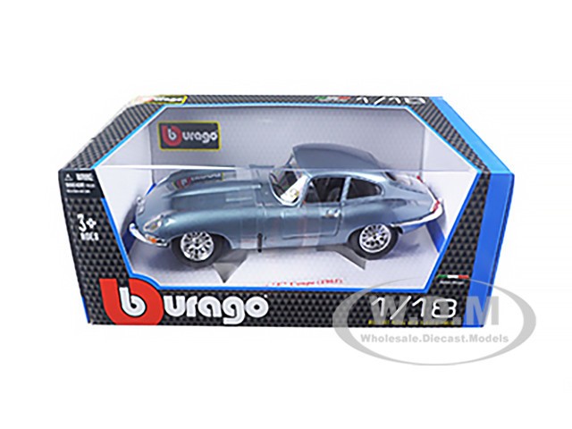 モデルカー Burago Jaguar E-Type Coupe 1/18 1961 JAGUAR E TYPE COUPE BLUE 1/18 DIECAST MODEL CAR BY