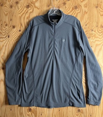 Arcteryx Delta LT Zip Sweatshirt Men XL Gray Fleece Insulated Polartec Half Zip